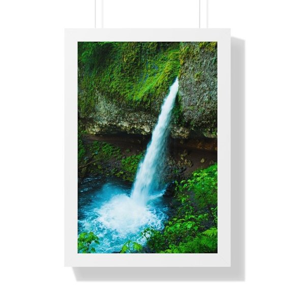 Ponytail Falls, Oregon Waterfall Wall Art Design Poster Print Decor for Home - Picture 8 of 9